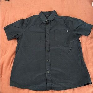 Blue Short Sleeve Button-Up Shirt